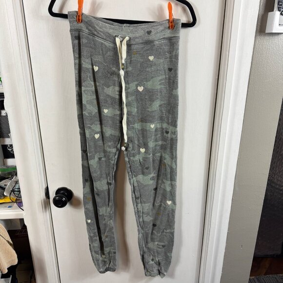 Global Love Camo Heart Jogger Pants – Soft Rayon Lounge Sweatpants, Size Small - Picture 2 of 9